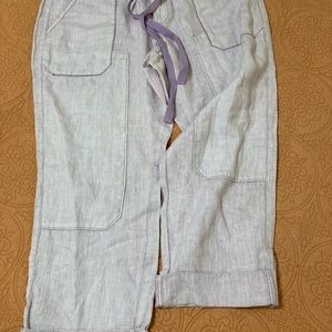 Hei Hei by Anthropologie NWT lilac linen drawstring pant Sz 31